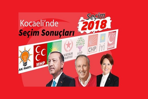 24 Haziran 2018 Cumhurbaşkanlığı seçimi Kocaeli sonuçları