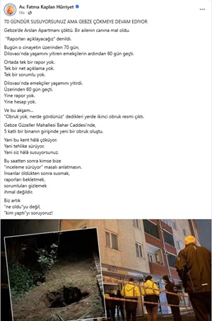 Fatma Başkanın paylaşımı