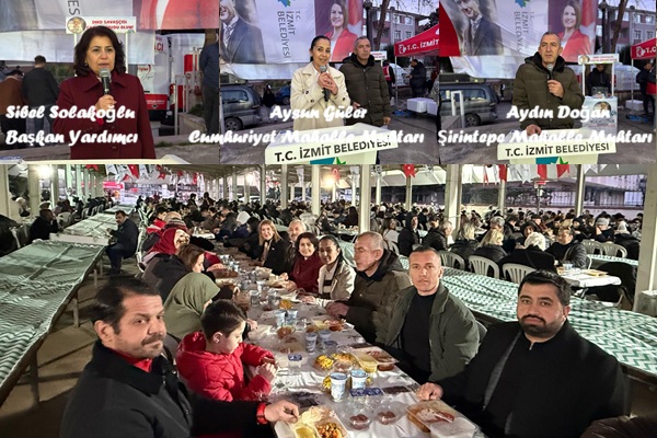 İzmit Belediyesi, dayanışma sofrasını Plajyolu’nda kurdu