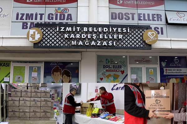 İzmit’te Dayanışmayla Gıda Kolileri İhtiyaç Sahiplerine Ulaşıyor