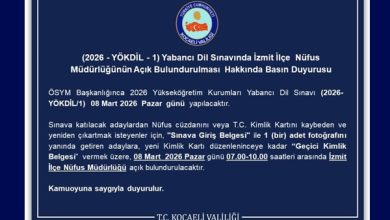 (2026 - YÖKDİL - 1) Basın Duyurusu