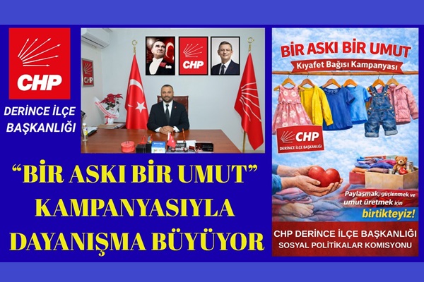 Derince’de “Bir Askı Bir Umut” Kampanyasıyla Dayanışma Büyüyor
