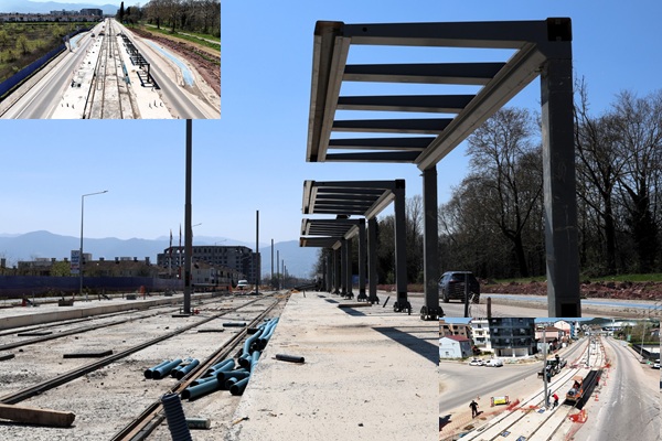 Kartepe Tramvay Hattı'nda duraklar ortaya çıktı