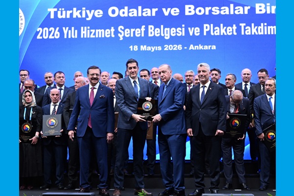 KOTO Genel Sekreteri Anlıpak’a TOBB Hizmet Şeref Plaketi