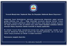 Yuvacık Barajı’ndan Yapılacak Olası Su Deşarjları Hakkında Basın Duyurusu