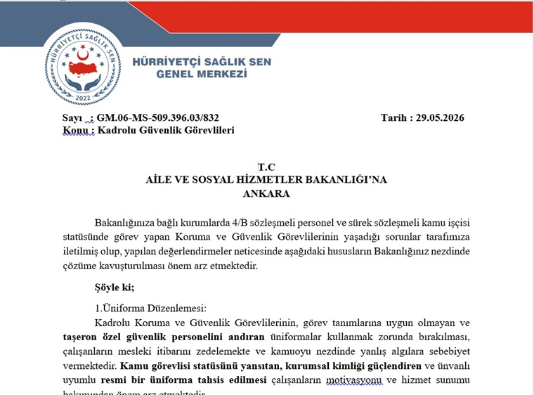 ASHB 'na başvuru yazısı