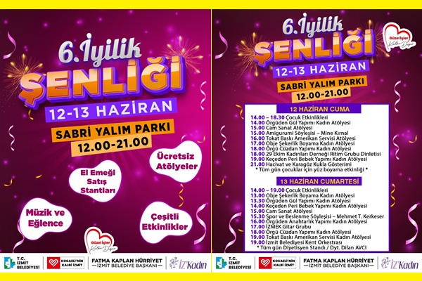 İzmitliler 6. İyilik Şenliği’nde buluşacak