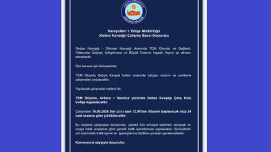 Karayolları 1. Bölge Müdürlüğü (Gebze Kavşağı) Çalışma Basın Duyurusu
