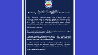 Karayolları 1. Bölge Müdürlüğü (Muallimköy – Doğu Hereke Kavşağı) Çalışma Basın Duyurusu