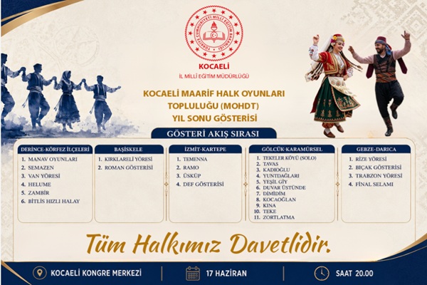 Kocaeli Maarif Halk Dansları Topluluğu Sanatseverlerle Buluşuyor