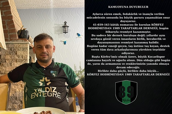 Körfez Hodrimeydan 1989 Taraftarları Dernekleşti