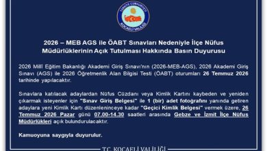 İlçe Nüfus Müdürlükleri Pazar Günü Açık Olacak