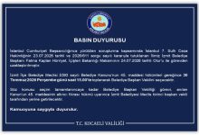 İzmit Belediyesi Başkan Vekilliği Seçimi Duyurusu