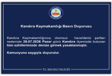 Kandıra Kaymakamlığı Basın Duyurusu