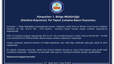 Karayolları 1. Bölge Müdürlüğü (Kandıra-Kaynarca) Yol Yapım Çalışma Basın Duyurusu