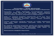 Karayolları 1. Bölge Müdürlüğü (Kartepe-Akmeşe) Yol Yapım Çalışma Basın Duyurusu