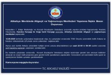 Alikahya Mevkiinde Altgeçit ve Yağmursuyu Menfezleri Yapımına İlişkin Basın Duyurusu