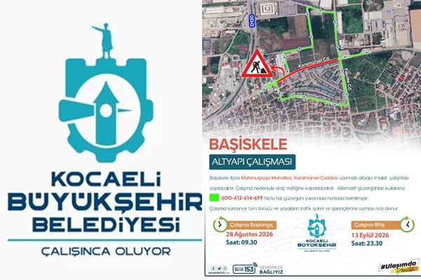 Başiskele Karamürsel Caddesi araç trafiğine kapatılıyor