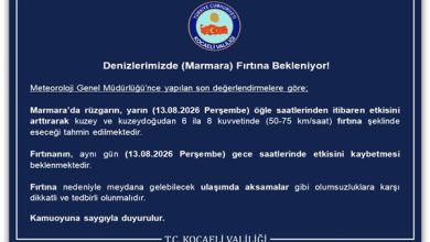 Denizlerimizde (Marmara) Fırtına Bekleniyor!