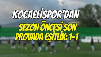 Kocaelispor Zed FC Hazırlık Maçı 1-1 Sona Erdi
