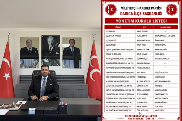 MHP Darıca'nın Yeni Yönetimi belli olduMHP Darıca'nın Yeni Yönetimi belli oldu