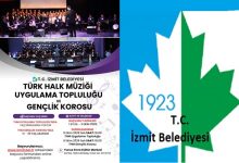 İzmit Belediyesi Türk Halk Müziği Uygulama Topluluğu ve Gençlik Korosu için başvurular başlıyor