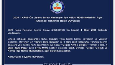 İlçe Nüfus Müdürlükleri Pazar Günü Açık Olacak