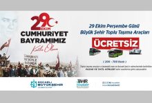 Kocaeli’de 29 Ekim’de toplu ulaşım ücretsiz