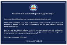 Kocaeli’de Gök Gürültülü Sağanak Yağış Bekleniyor!