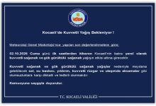 Kocaeli’de Kuvvetli Yağış Bekleniyor!