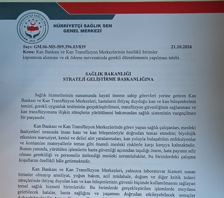Özellikli Birim Sayılması için Sağlık Bakanlığına Muracat