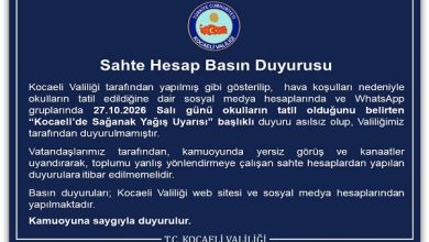 Sahte Hesap Basın Duyurusu